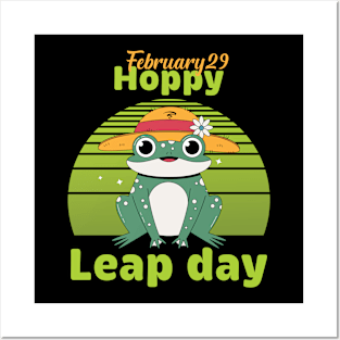 Funny Frog Lover Hoppy Leap Day February 29 Leap Year Posters and Art